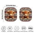 thumbnail image 2 of Garronmavis Aztec Cute Highland Cow Car Sun Shade Windshield 2pcs/set Sun Heat Protection Sunshades Blocks Sun and Keeps Your Vehicle Cool, 2 of 5