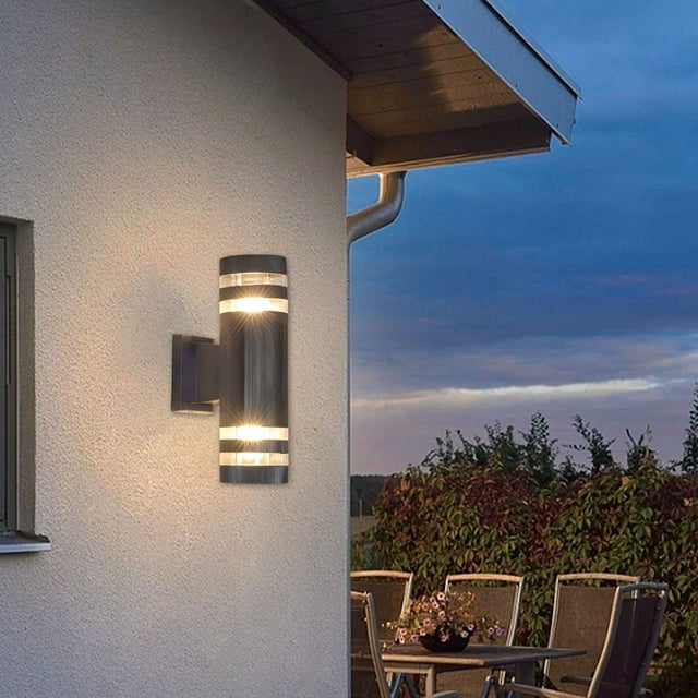 SUOKOM Applique Murale Extérieure Moderne pour Porche, Luminaire en Plastique Noir, Antirouille, IP65