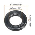 thumbnail image 2 of Uxcell M6 Nylon Flat Washer, 150 Pack 6mm ID 12mm OD 1.5mm Thick Sealing Spacer Gasket Ring, Black, 2 of 6