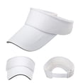 thumbnail image 4 of Homme Femme Été Visière Soleil Chapeau Uni Casquette WH, 4 of 5