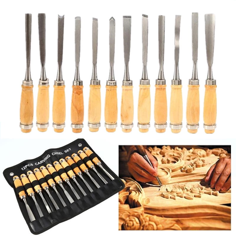 Yosoo Wood Carving Hand Chisel Set,12PCS Wood Carving Hand Chisel Set Woodworking Professional