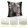 thumbnail image 4 of Stripped Pattern Zebra Horse Floral Print Gift Adult Women Throw Pillow, 4 of 5