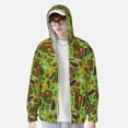thumbnail image 4 of Goofa Carrot Eggplant Printed Women's UPF 50+ Sun Protection Hoodie Jacket Lightweight Long Sleeve Sun Shirt for Women with Pocket Hiking Outdoor-, 4 of 9