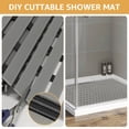 thumbnail image 3 of Yolife Extra Large PVC Shower Mat, 35.4x24 inch Non-Slip Bath Mat with Quick Drain, No Suction Cups, Easy to Cut & Store for Tub, Stall, Spa,Light Grey, 3 of 8