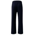 thumbnail image 5 of Outfmvch Summer Pants for Women Baggy Linen Wide Leg Culottes for Women Baggy Capris for Women Beach Pants for Women Drawstring Wide Leg Linen Pants Cropped Linen Pants Women Navy 2 S-3XL, 5 of 6