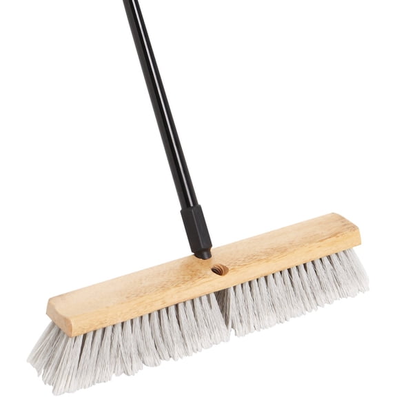 DQB Industries Push Broom Alpine Plus - Metal Handle, Indoor/Outdoor - 18 In. W x 60 In. L — Residential Use, Standard Application