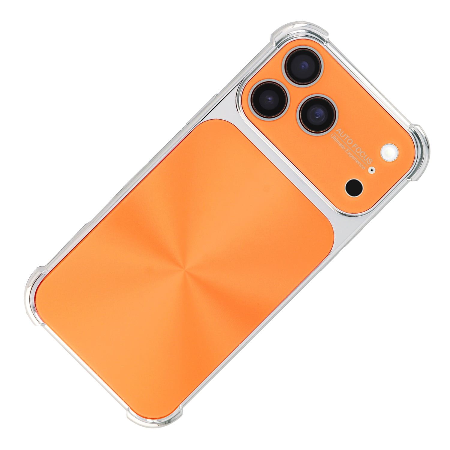CD Pattern Electroplated Shockproof Case for iPhone 17 Pro Max - Orange