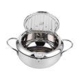 thumbnail image 3 of Lipstore Deep Fryer Pot Cookware Oil Fryer Pan for Dried Onion Rings Squid Rings 20x20x8cm, 3 of 8