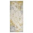 thumbnail image 3 of 2â€™ x 13â€™ Gold and Gray Abstract Runner Rug, 3 of 7
