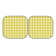 thumbnail image 5 of Lsque Yellow Checkboard 2 PCS Windshield Sun Shade | CarFoldable Window Covers | Car Accessories Reflect UV for Universal Cars SUV Truck | Small, 5 of 7
