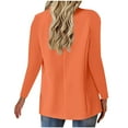 thumbnail image 3 of Baberdicy Women's Lightweight Blazer - Open Front Business Casual Suit Jacket (Spring/Summer Cardigan Style | Tailored Fit) (Orange | S), 3 of 6