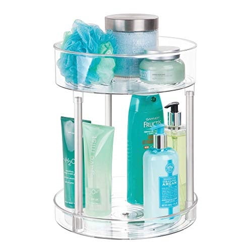Dressing Tables Light Blue Rotating Organizer For Bathroom Vanity Counter Tops Dressers Mdesign Plastic Spinning Lazy Susan Turntable Storage Tray Makeup Stations Pinnacleoilandgas Com