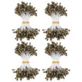 thumbnail image 1 of Uxcell 600-Pack Estambres de Flores para Manualidades, Pistilo Floral Artificial de Perlas Doble Cabeza de 5mm para Hacer DIY [Café Dorado], 1 of 6