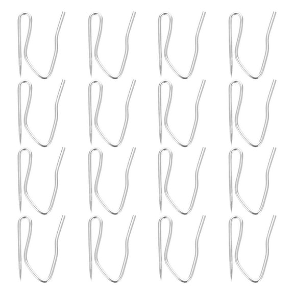 TAILTOSS Window Curtain Hooks Silver Plated For Home Decoration Doors 100Pcs 1.2x0.8x0.04In