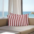 thumbnail image 3 of Red Geometric Outdoor Pillow Covers 20x12 Inch Lumbar Pillow Covers Set of 2 Waterproof Decorative Throw Pillow Cases Vintage Stripes Abstract Modern Art Cushion Covers for Patio Furniture Garden, 3 of 8