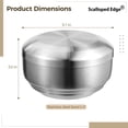 thumbnail image 6 of 2 PCS Stainless Steel Rice Bowl with Lid,5.1 Inch Double-Walled Insulated Metal Bowls,Food Bowls for Korean Kitchen Restaurant,Multi-Purpose Insulated Soup Bowls Snacks Bowls,Silver, 6 of 6