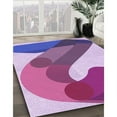 thumbnail image 3 of Ahgly Company Machine Washable Indoor Rectangle Transitional Bright Lilac Purple Area Rugs, 6' x 9', 3 of 7