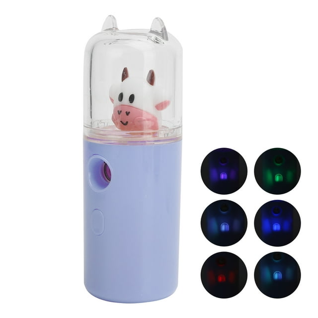 Nano Facial , Moisturizing Handy Cool Moisturizing Face With Color Light Function For Face For Travel Use For Girl For Women Purple,Yellow