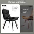 thumbnail image 4 of Sailvan Dining Chairs Set of 2, Modern PU Leather Upholstered Kitchen Chairs, Swivel Dining Room Chair with Double-Layer Fabric Cushion, Black, 4 of 8