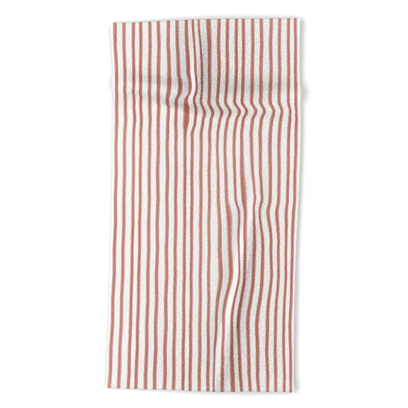 Society6 Emanuela Carratoni Old Pink Stripes Beach Towel