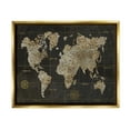 thumbnail image 3 of Stupell Industries Rustic Giraffe Animal Pattern Atlas Map Compass Graphic Art Metallic Gold Floating Framed Canvas Print Wall Art, Design by Nan, 3 of 5
