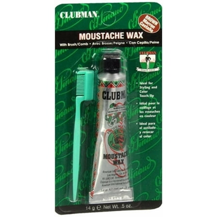 2 Pack - Clubman Moustache Wax Brown 0.50 oz