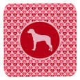 thumbnail image 1 of Carolines Treasures SDK1070-A-FC Rhodiée Ridgeback Valentine Coeurs Sous-Verres en Mousse - Ensemble 4- 3,5 x 3,5 Po., 1 of 1