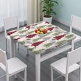 thumbnail image 3 of Multicolor Christmas Tree Pattern Square Fitted Tablecloth with Elastic Edge,Square Table Cover,Washable Elastic Table Cover for Home Kitchen Party Decor 34"x34", 3 of 6