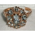 thumbnail image 4 of LBG 14K Solid English Rose Gold Ladies 9 Stone Aquamarine Ring - Size 7.5, 4 of 4
