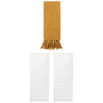 Unique Bargains 3 Pack Cotton Bathroom Hand Towels 14" x 30" Yellow/White