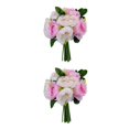 thumbnail image 1 of Inteprter Ramo de simulación de flor de peonía artificial de 10 cabezas, decoración para el hogar, fiesta de boda, flor falsa blanco morado 2piezas Inteprter CBP016099, 1 of 6