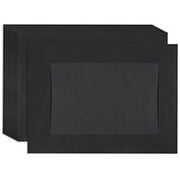 Juvale 50-Pack 4x6 Paper Picture Frames - DIY Black Photo Mats for Inserting and Displaying Memorable Documents, Wall Decorations - Ideal for 4x6 Inches Inserts