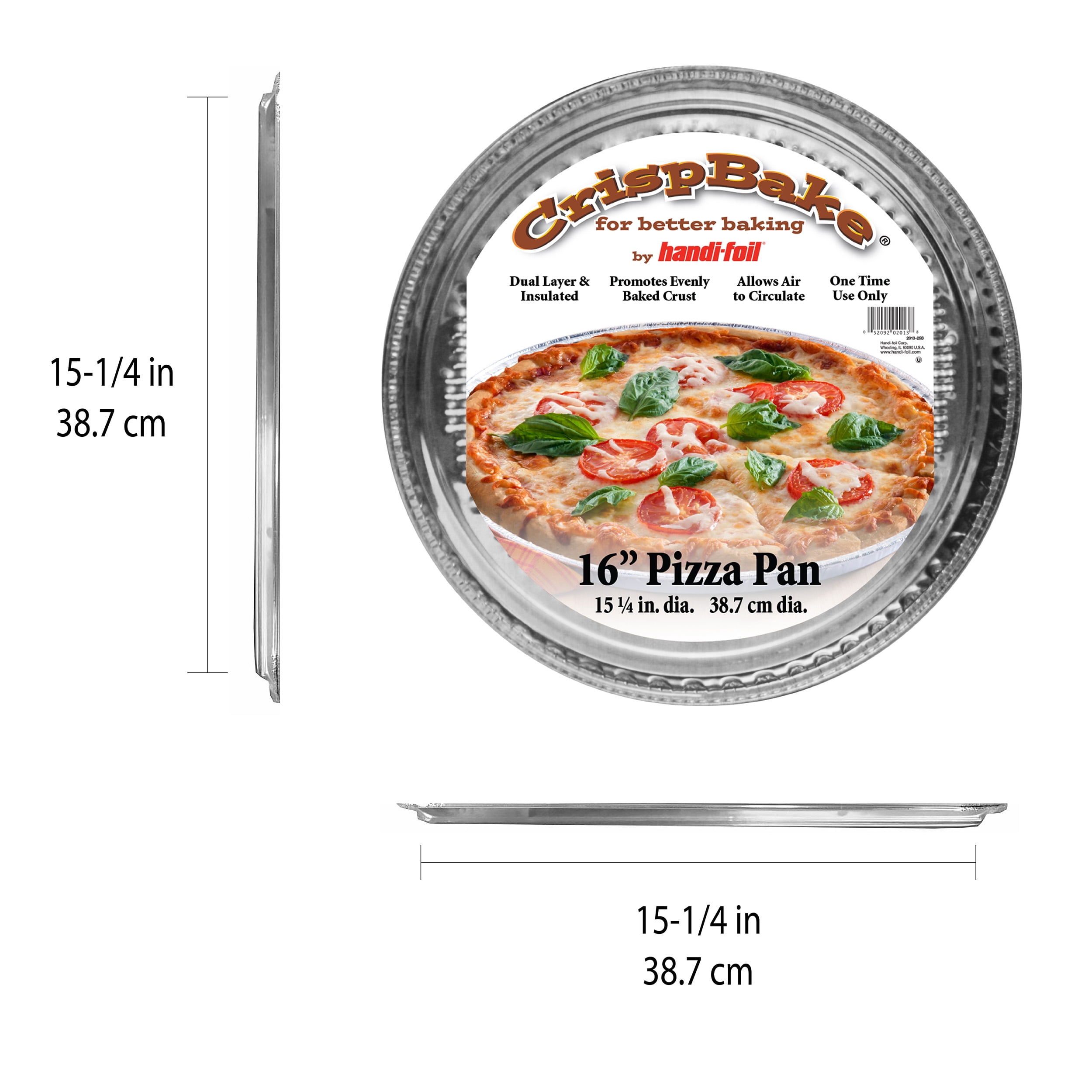 Handi-Foil Super King Crisp Bake 16" Aluminum Round Giant Pizza Pan, 1 Count