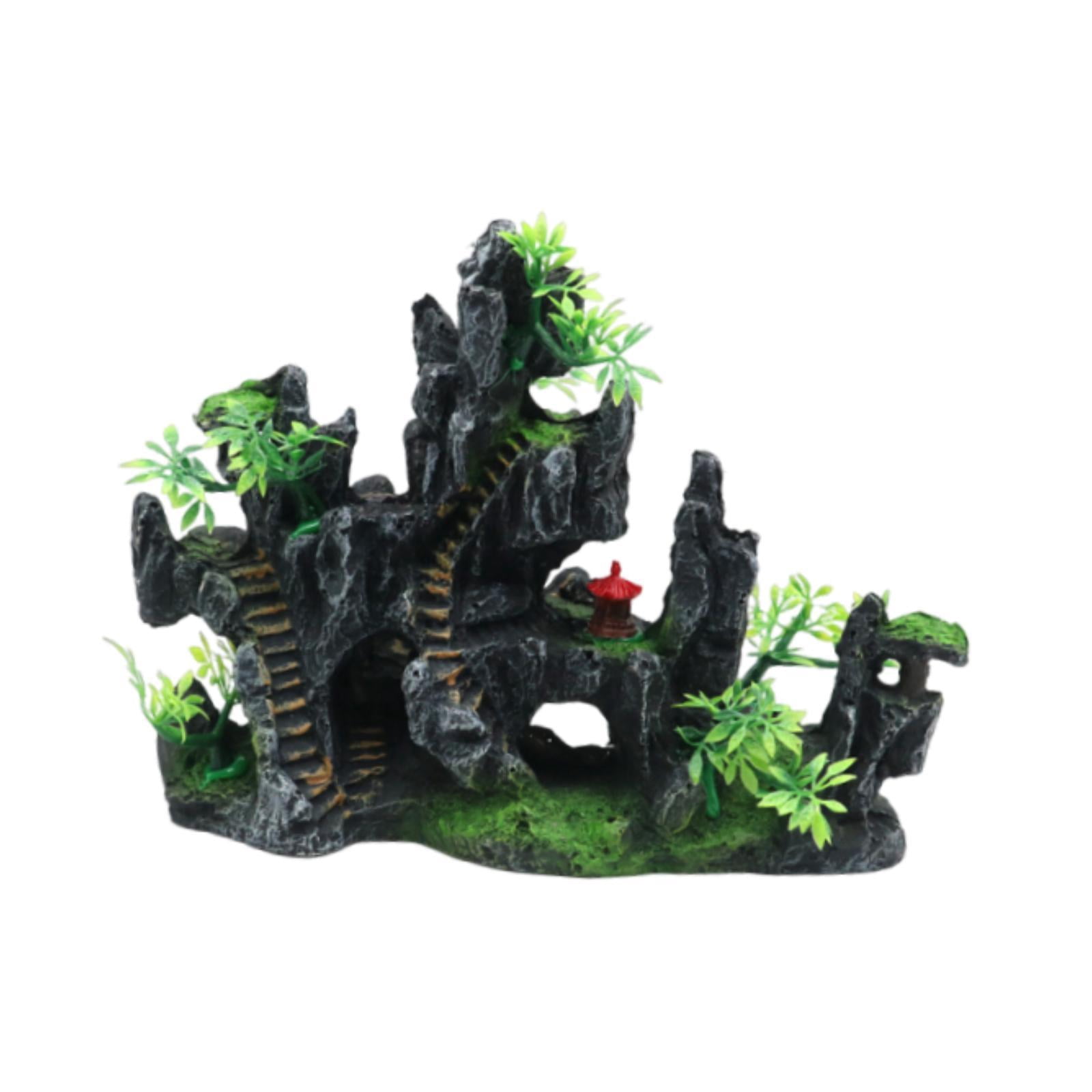 TISHITA Aquarium Decoration Rockery, ing Tank Decoration, Tank Landscape Jewelry, Mountain View Stone Ornament for Lawn Balcony
