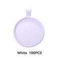 thumbnail image 2 of maskred 100pcs Base Pendentif Plateau Rond Blanc Auto-Assemblage Découvertes Artisanat Collier Pendentifs Accessoire Mode Coloré Jaune Blanc, 2 of 6