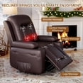 thumbnail image 3 of Power Lift Recliner Chair with Massage, Classic Single Sofa Lounge Chair with 2 Cup Holders Side Pocket, PU Leather Electric Lift Chair for Elderly, 3 of 7