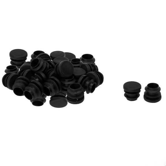5/8" 16mm OD Plastic Round Tube Inserts Protector 34pcs, 0.51"-0.6" Inner Dia