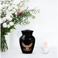 thumbnail image 7 of Owl Little Funeral Urns For Male - Memorial Cremation Urn For Ashes For Women And Man - Flowers Small Urn For Mom And Dad - Black Decorative Urns For Human Ashes For Adults 3 Inch, 7 of 7