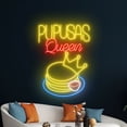 thumbnail image 5 of Handmadetneonsign Pupusas Queen Neon Sign, Pupusas Wall Art Decor, El Salvador Restaurant Wall Decor, 5 of 5