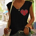 thumbnail image 5 of Birdeem T-Shirt Sans Manches à Col en V Imprimé Mode Décontractée pour Femmes, 5 of 5
