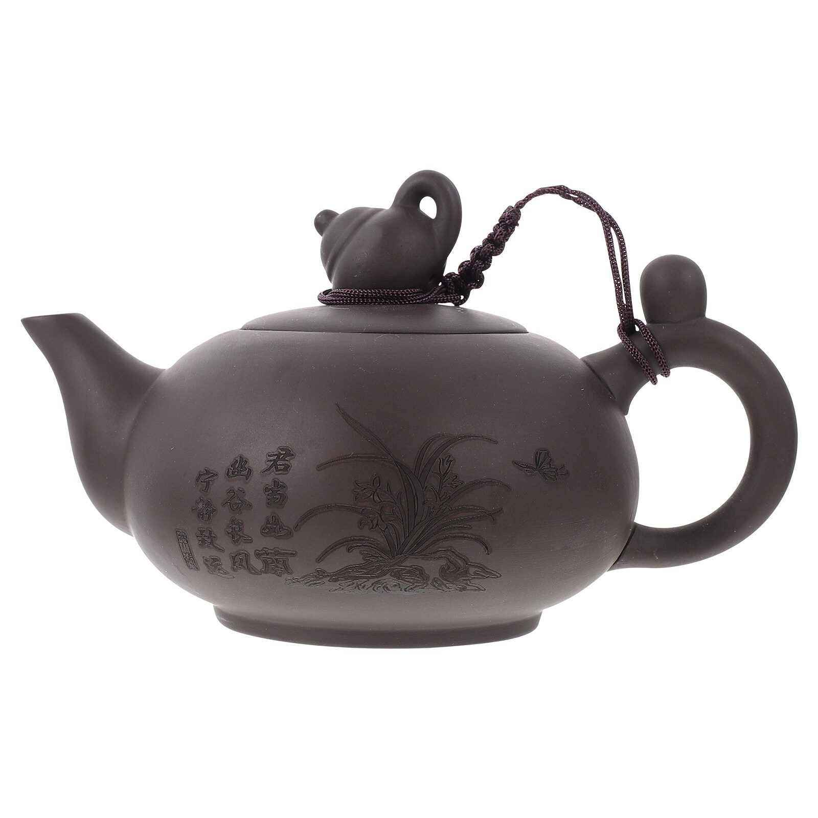 Teapot Tea Kettle Chinese Purple Porcelain Traditional Pot Stovetop