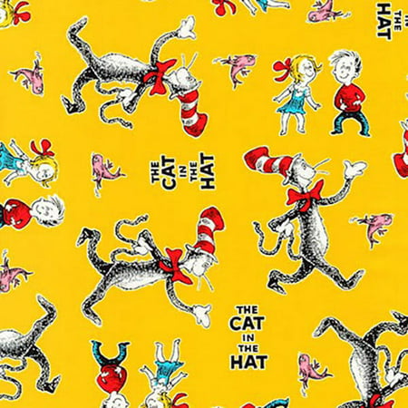 Robert Kaufman Dr Seuss The Cat in the Hat 4 Yellow Characters