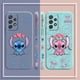 thumbnail image 4 of Case For Samsung Galaxy A91 A73 A72 A71 A53 A52 A51 A42 A33 AO3S 4G 5G Simple Liquid silicone Case Lilo And Stitch Angel Couple, 4 of 5