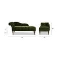 thumbnail image 4 of Jennifer Taylor Home Samuel Tufted Roll Arm Chaise Lounge Olive Green Velvet, 4 of 16