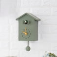 thumbnail image 4 of Reloj De Pared De Cuco Voces De Pájaros Naturales Reloj De Péndulo Con Casa De Pájaros Para Arte De Pared Hogar Sala De Estar Cocina Oficina Decoración Verde Blanco Azul Minnieouse HA027977-03, 4 of 6