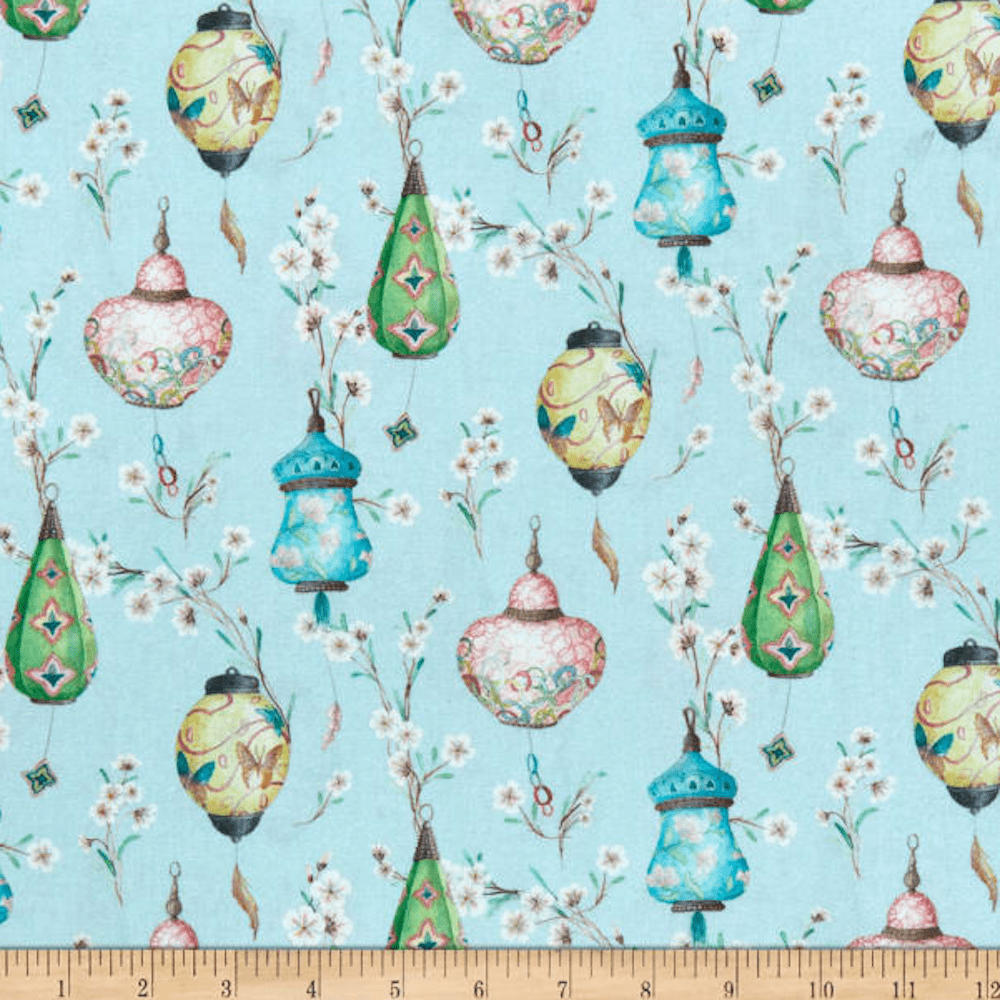 Beven Inloggegevens hamer Stof of France Lampion Paper Lanterns Lt Blue Cotton Quilting Fabric By The  Yard - Walmart.com