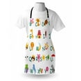 thumbnail image 3 of Educational Apron Cute Kids Alphabet with Fruits Animals Prince Princess Cheerful Colorful Design, Unisex Kitchen Bib Apron with Adjustable Neck for Cooking Baking Gardening, Multicolor, by Ambesonne, 3 of 3