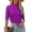 Purple, variant on Royisotas Summer Women's Plus Size Tops Short Sleeve Casual White Shirts for Women High Neck Solid Color Tshirts for Women