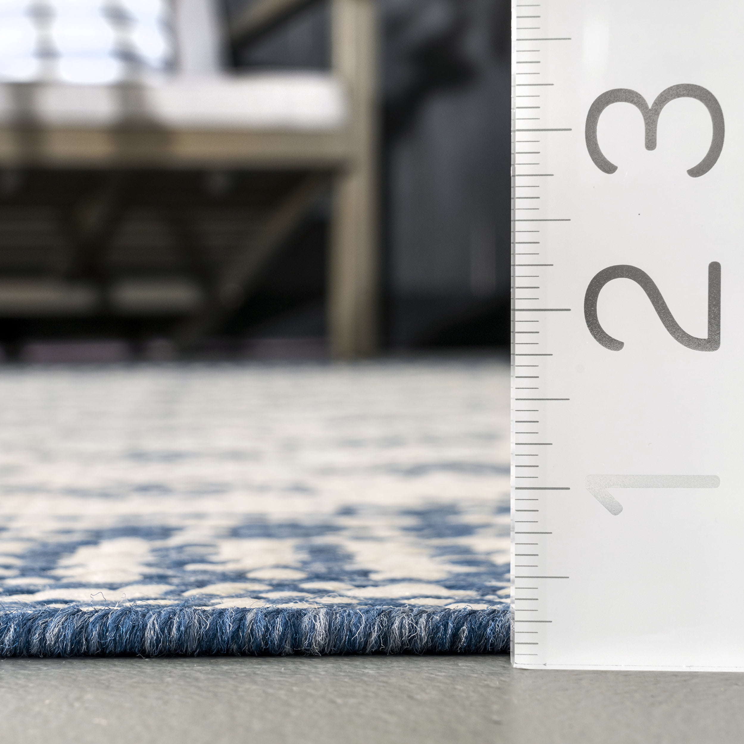 nuLOOM Rana Border Indoor/Outdoor Area Rug, 8' 6" x 12', Blue