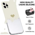 thumbnail image 3 of for iPhone 13 / Mini/Pro/Pro Max Case，Silicone Cases for Women Girly Men Clear Heart Pattern Flexible Protective Cover Shockproof Bumper Cute Shell (White, Pro Max), 3 of 8